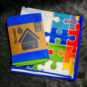 NORWEX - EnviroCloth and WindowCloth set ~ Limited Edition Blue / Autism puzzle